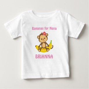 Bananen für Baby-Geldstrafe-Jersey-T - Shirt Nanas