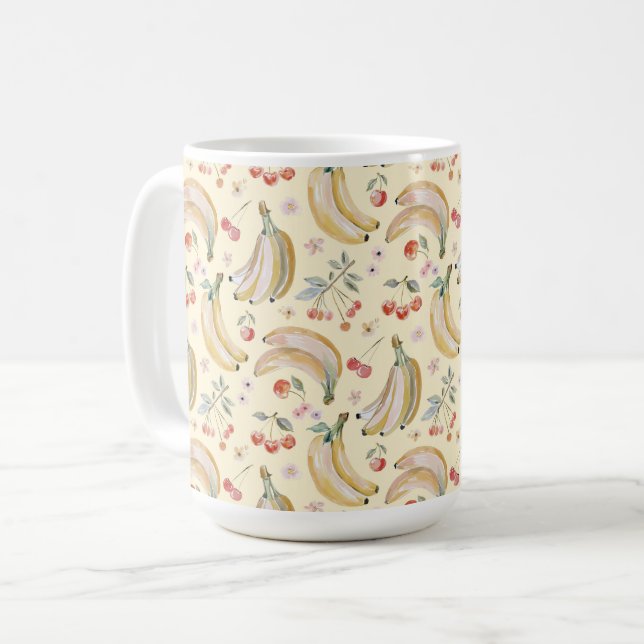 Bananen für Kirschen Kaffeetasse (Vorderseite Links)