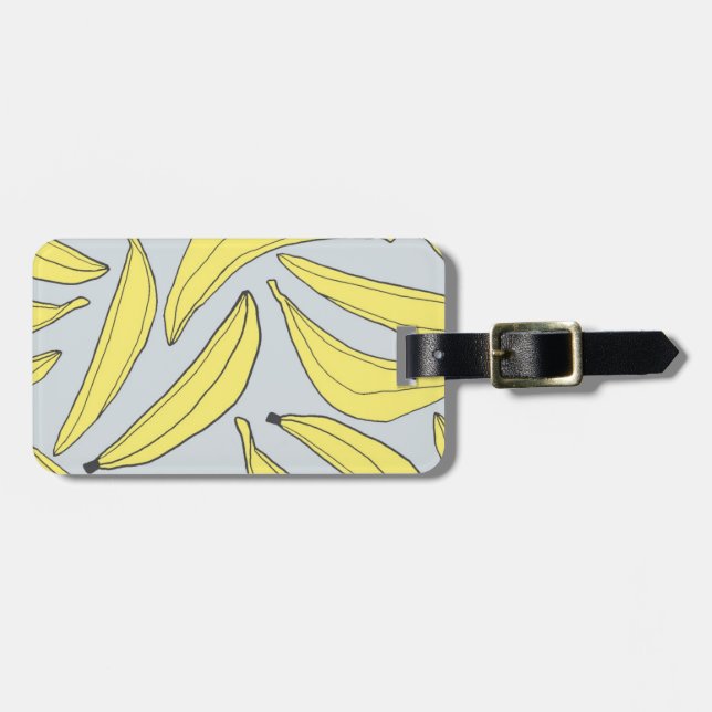 Bananen-Gepäckanhänger im Gelb Gepäckanhänger (Vorderseite horizontal)