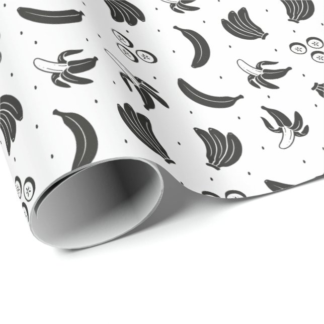 Bananen Geschenkpapier (Rolleneckpunkt)