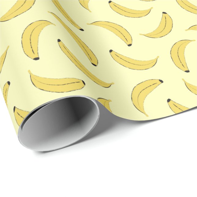 Bananen Geschenkpapier (Rolleneckpunkt)