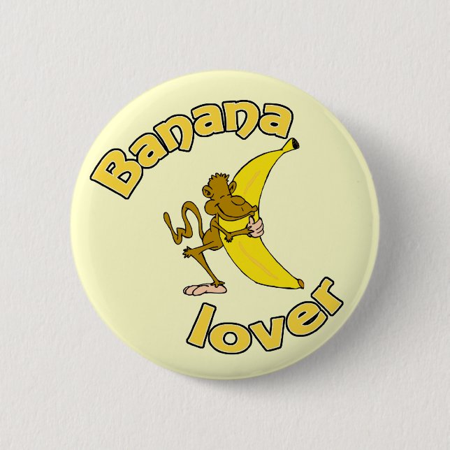 Bananen-Liebhaber-Knopf Button (Vorderseite)