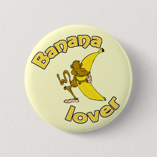 Bananen-Liebhaber-Knopf Button