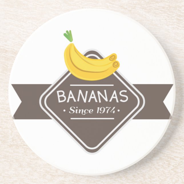 BANANEN Logo-Untersetzer Getränkeuntersetzer (Vorne)