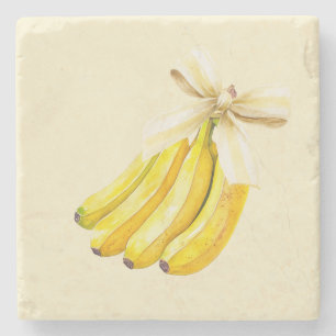 Bananen mit einer Schleife Steinuntersetzer