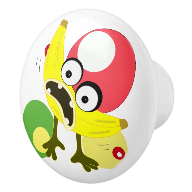 Bananen-Monsterfruchtillustration Keramikknauf (Rechts)