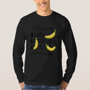 Bananen Musiknoten Notenschlüssel Klavier Ironisch T-Shirt
