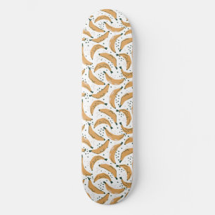 Bananen-Muster Gelbe Früchte Trendy Künstlerisch L Skateboard