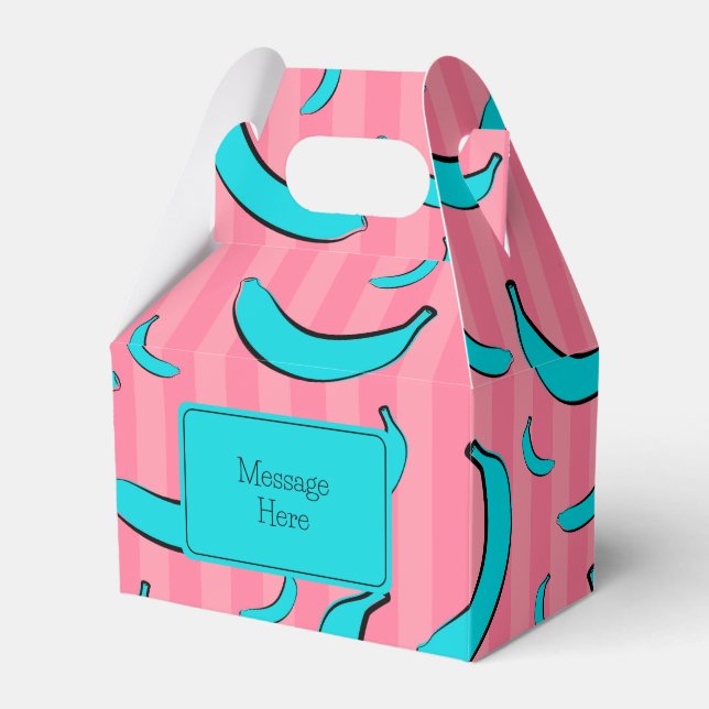 Bananen-Muster-Gunst-Box Geschenkschachtel (Vorderseite)