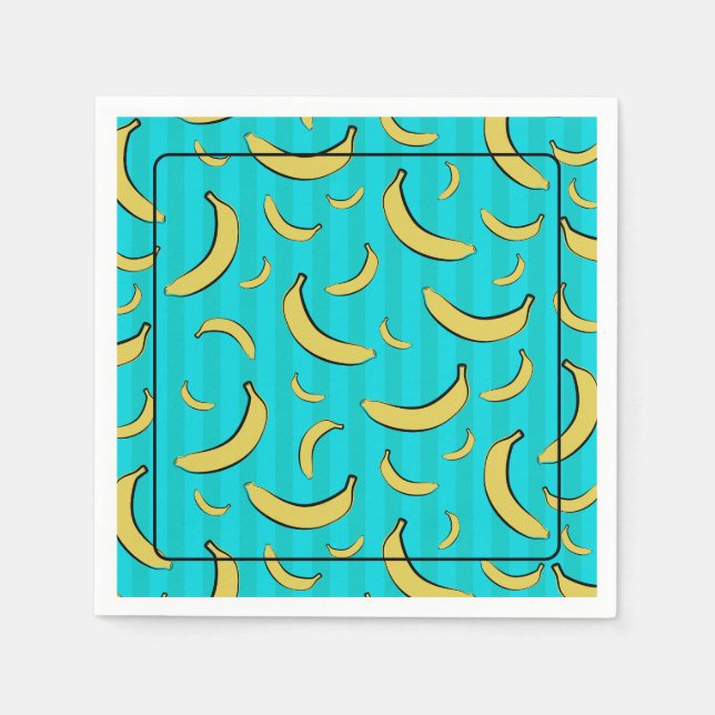 Bananen-Muster-Papier-Tischserviette Serviette (Vorderseite)