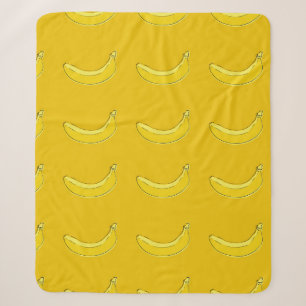 Bananen, Nahtloses Muster mit Bananen, Lebensmitte Sherpadecke
