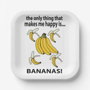 Bananen Obst Funny Bananas Party Pappteller