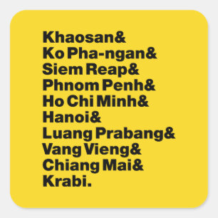 Bananen-Pfannkuchen-Spur/Stromkreis Quadratischer Aufkleber