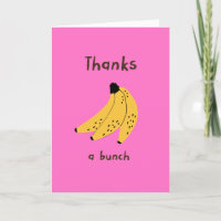 Bananen pink Danke Karte