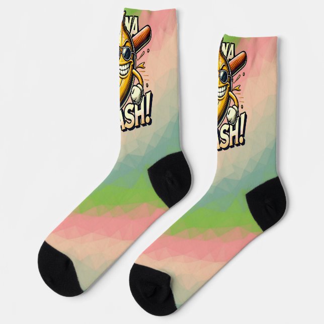 Bananen-Power-Up Socken (Linkes Detail)