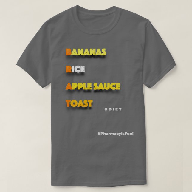 Bananen Reis Apple Sauce ToastBRAT Tasse Kissen T-Shirt (Design vorne)