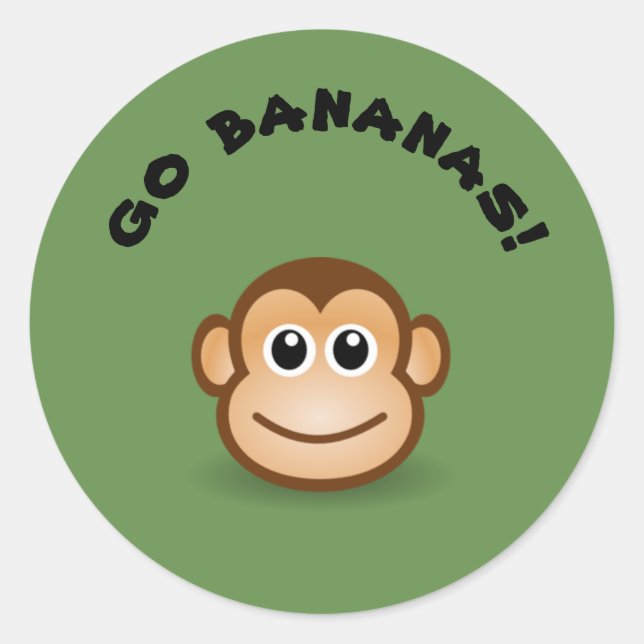 Bananen Runder Aufkleber (Vorderseite)