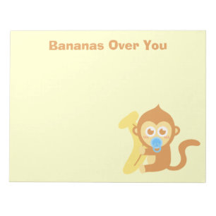 Bananen über dich notizblock