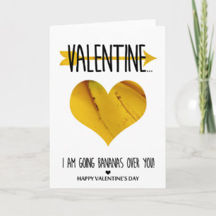 Bananen über euch Valentinstag Feiertagskarte