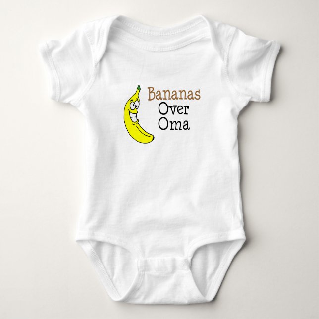 Bananen über Oma Baby Strampler (Vorderseite)
