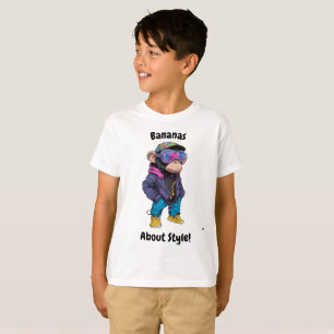 Bananen Über Stil - Cooles Affendesign für Kinder T-Shirt
