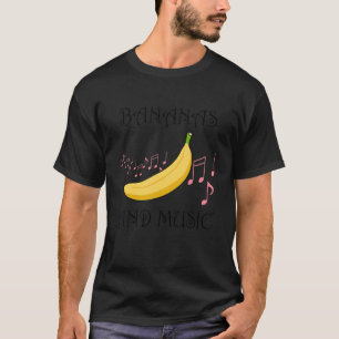 Bananen und Musiknoten, die exotische Früchte esse T-Shirt