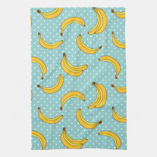 Bananen und Polk-Punkte Handtuch