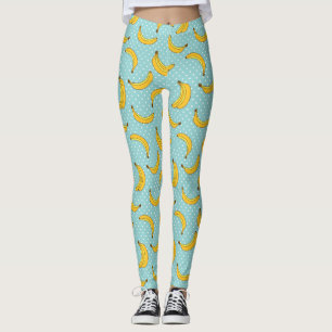 Bananen und Polk-Punkte Leggings