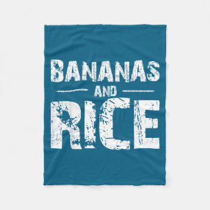 Bananen und Reis Fleecedecke