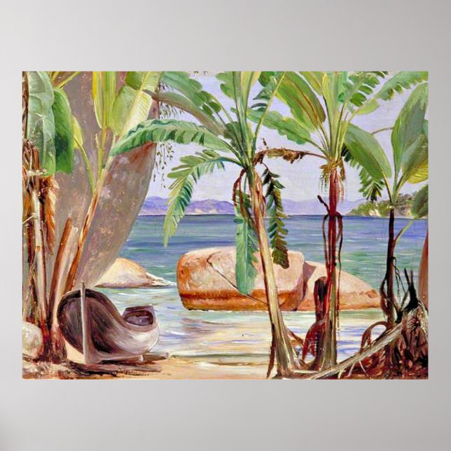 Bananen und Steine in Paqueta, Brasilien, Poster (Vorne)