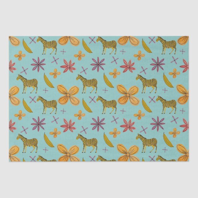 Bananen und Zebras Seidenpapier (Vorderseite)