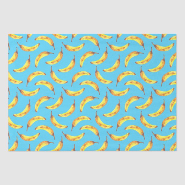 Bananen Wasserfarbmuster Seidenpapier (Vorderseite)