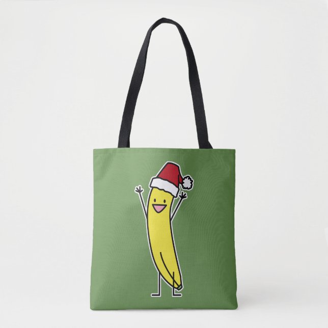 Bananen-Weihnachtsmannmütze-zujubelnder (Vorderseite)