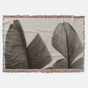 Bananenbaum-Blätter in Sepia Decke
