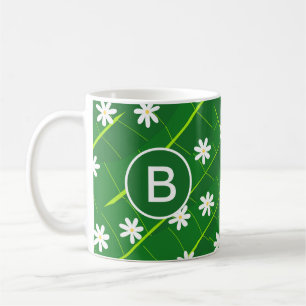 Bananenblätter und Blume, grün, botanisch Kaffeetasse