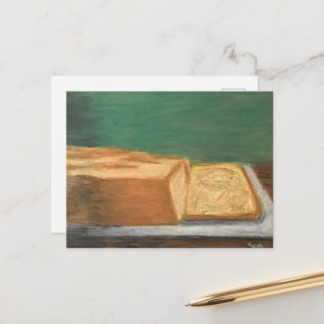 Bananenbrot Postkarte (Vorderseite/Rückseite Beispiel)
