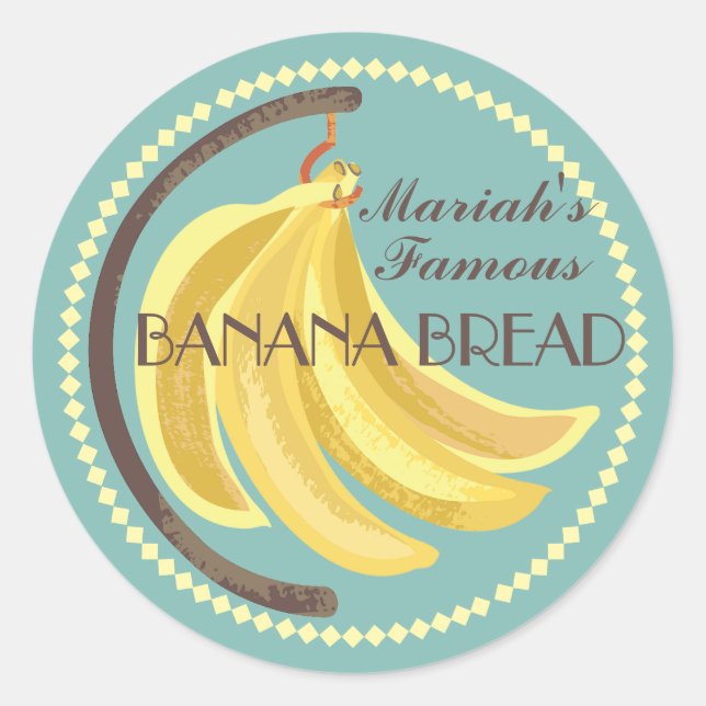 Bananenbrotkonserven aus der Küche Runder Aufkleber (Vorderseite)