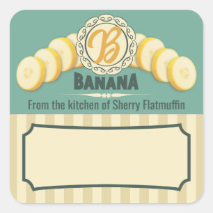 Bananenbrotmarmelade aus der Küche Quadratischer Aufkleber