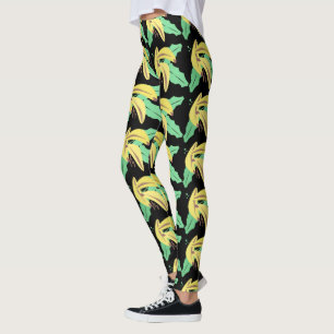 Bananenbündel Gelbes Muster Legging Leggings