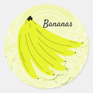 Bananenbündel Rund Sticker
