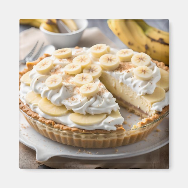 Bananencreme-Pie Magnet (Vorne)