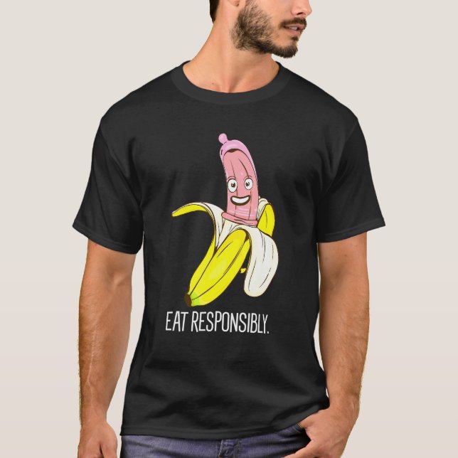 Bananenessen verantwortungsbewusste Nutzung der Ko T-Shirt (Vorderseite)
