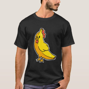 Bananenförmiges Huhn Bananen Langarmshirt T-Shirt