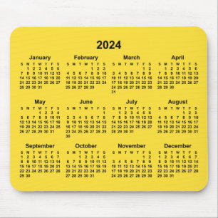 Bananengelb 2024 - Kalender Mousepad