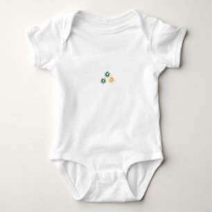 Bananengelb, dunkelblau grün, dekorativ baby strampler
