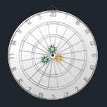 Bananengelb, dunkelblau grün, dekorativ dartscheibe<br><div class="desc">Dartboard</div>