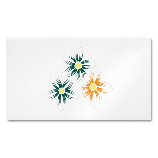 Bananengelb, dunkelblau grün, dekorativ magnetische visitenkarte (Vorderseite)