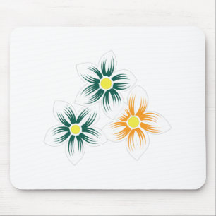 Bananengelb, dunkelblau grün, dekorativ mousepad