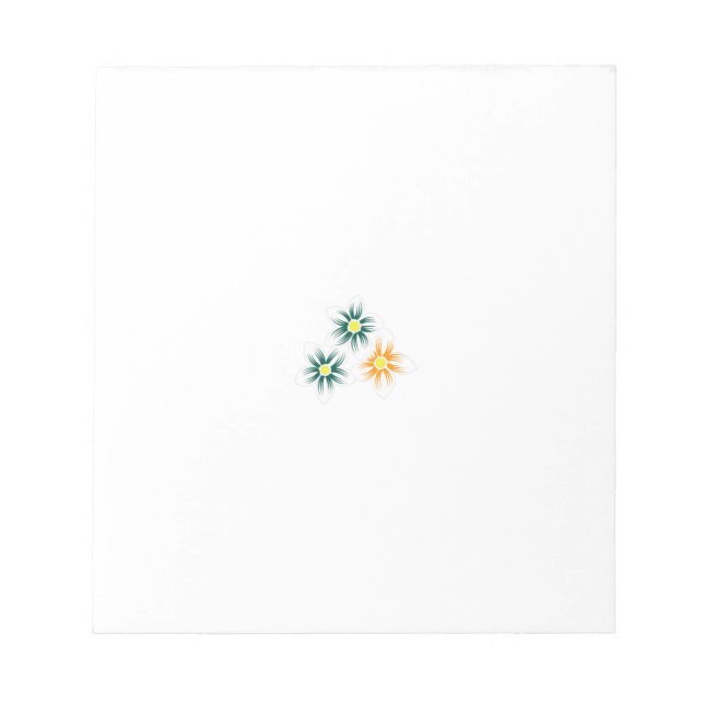 Bananengelb, dunkelblau grün, dekorativ notizblock (Vorderseite)