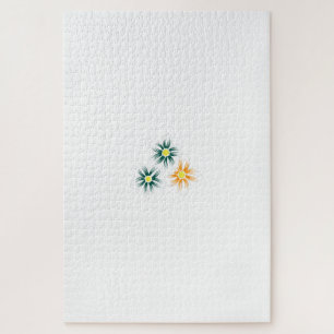 Bananengelb, dunkelblau grün, dekorativ puzzle